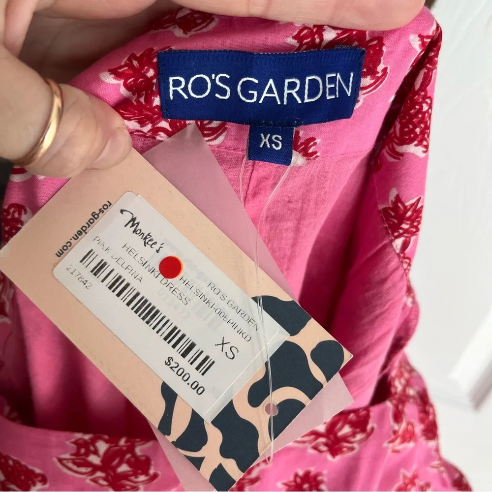 Ro’s Garden Hamilton Helsinki Block Print Floral Mini Dress